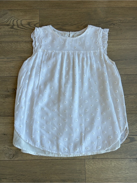 LOFT Tops - LOFT White Eyelet Sleeveless Top